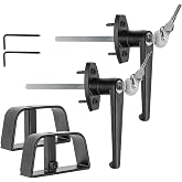 Yaegoo 2 Pack 4-1/2" Shed Door Lock, L-Handle Lock Kit, 2 Keys Each Lock | Shed Door L Handle Lock, Storage Barn Shed Door Hardware Lock Set