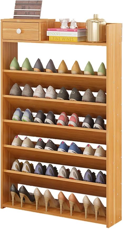 Amazon 大型シューボックスシューラック 引き出し棚6段シューズ収納 靴フロアスタンド収納棚廊下に最適 シューズラック オンライン通販