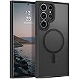 BENTOBEN for Samsung S23 Ultra Case, S23 Ultra Magnetic Phone Case [Compatible with MagSafe] Translucent Matte Slim Shockproof Women Men Girl Protective Case Cover for Galaxy S23 Ultra 6.8 ",Black