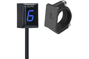ATFWEL Motorcycle Gear Indicator for Honda with Holder Bracket,Waterproof LED Display Digital Display Speedometer Shift Lever Sensors Plug & Play (Blue)
