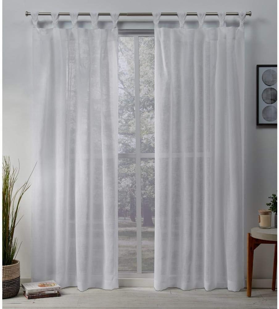 Amazon Com Puresilks 100 Cotton Gauze Tab Curtain 44 Inches X