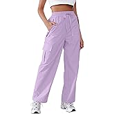 YIPINK Hiking Pants Women Lightweight Cargo Pants Quick Dry Water Resistant Outdoor Travel Pants with Zipper Pockets