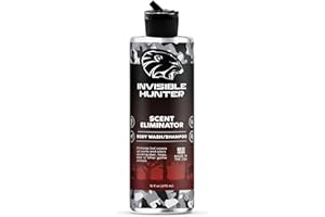 INVISIBLE HUNTER Scent Eliminator Body Wash & Shampoo – Unscented Hunting Soap for Deer, Hog, Elk & Big Game – Removes Human 