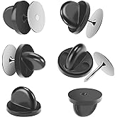 JANYUN 40 Pairs Rubber Blank Pin Backs Butterfly Clutch Backings Holder | Tie Tacks Keepers with 9mm Length 10mm Width,Replacement Holder Clasp Lapel Enamel Pins for Craft Making Brooch Badges