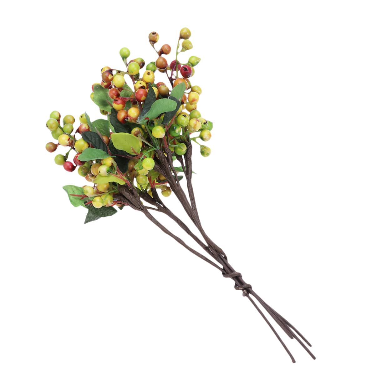 Healifty Artificial Berries for Decoration 5Pcs Faux Berry Stems Christmas Floral Sprays Xmas Fruit Picks Table Arrangement Home Decor 9X3X1.2 Inches