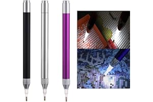 3PCS 5D Diamond Painting Tools Point Drill Pens with Light, Lighting Diamond Painting Tools for DIY Crafts Sewing Cross Stitc
