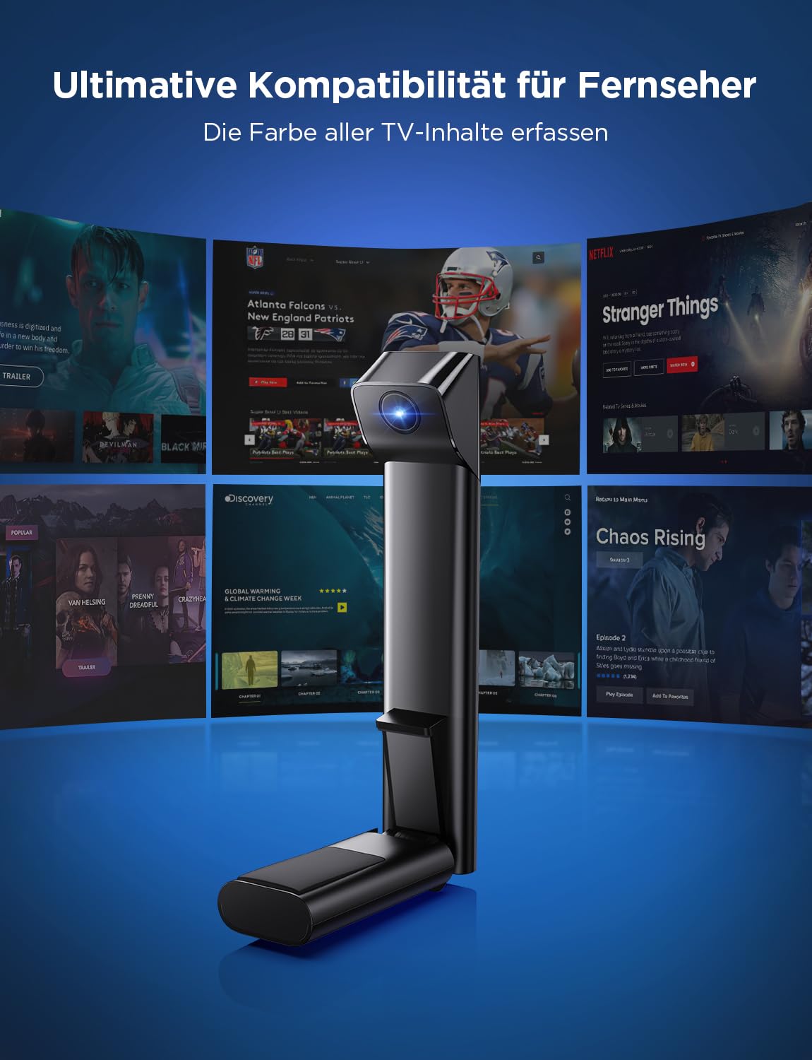 Govee TV Hintergrundbeleuchtung 3 Lite mit Fish-Eye Korrektur Funktion, Sync für 55-65 Zoll TVs, 3,6M RGBICW WiFi TV LED Strip mit Kamera, 4 Farben in 1 Lampenperle, Sprach- & APP-Steuerung 6