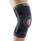 DonJoy Performance Deluxe Knit Knee Sleeve With Stays for Mild Knee Sprains &amp; Strains - Slip-on Open-Patella Design for Athletes and Active Users, Medium