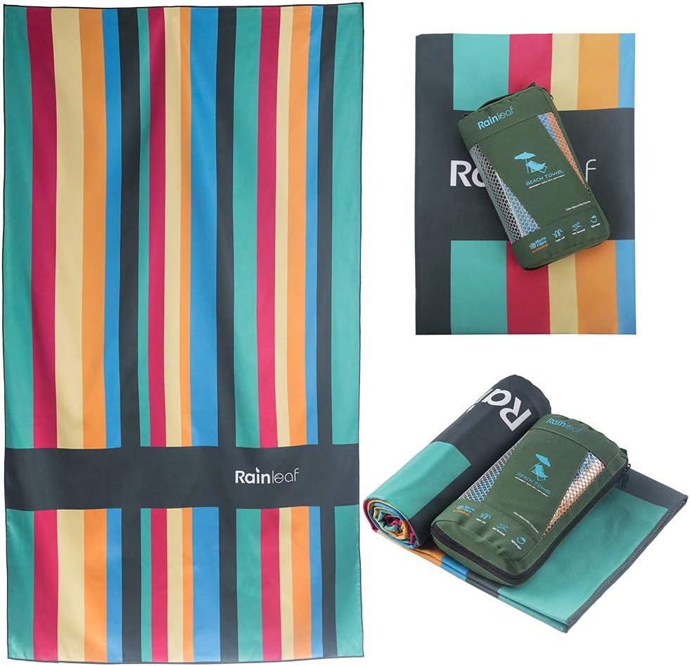 Rainleaf Microfiber Beach Towel, Army Green : Sports & Outdoors
