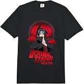 Naruto Uchiha Itachi Sharingan Symbol with Clouds Anime Comfort Colors Adult Heavyweight T-Shirt