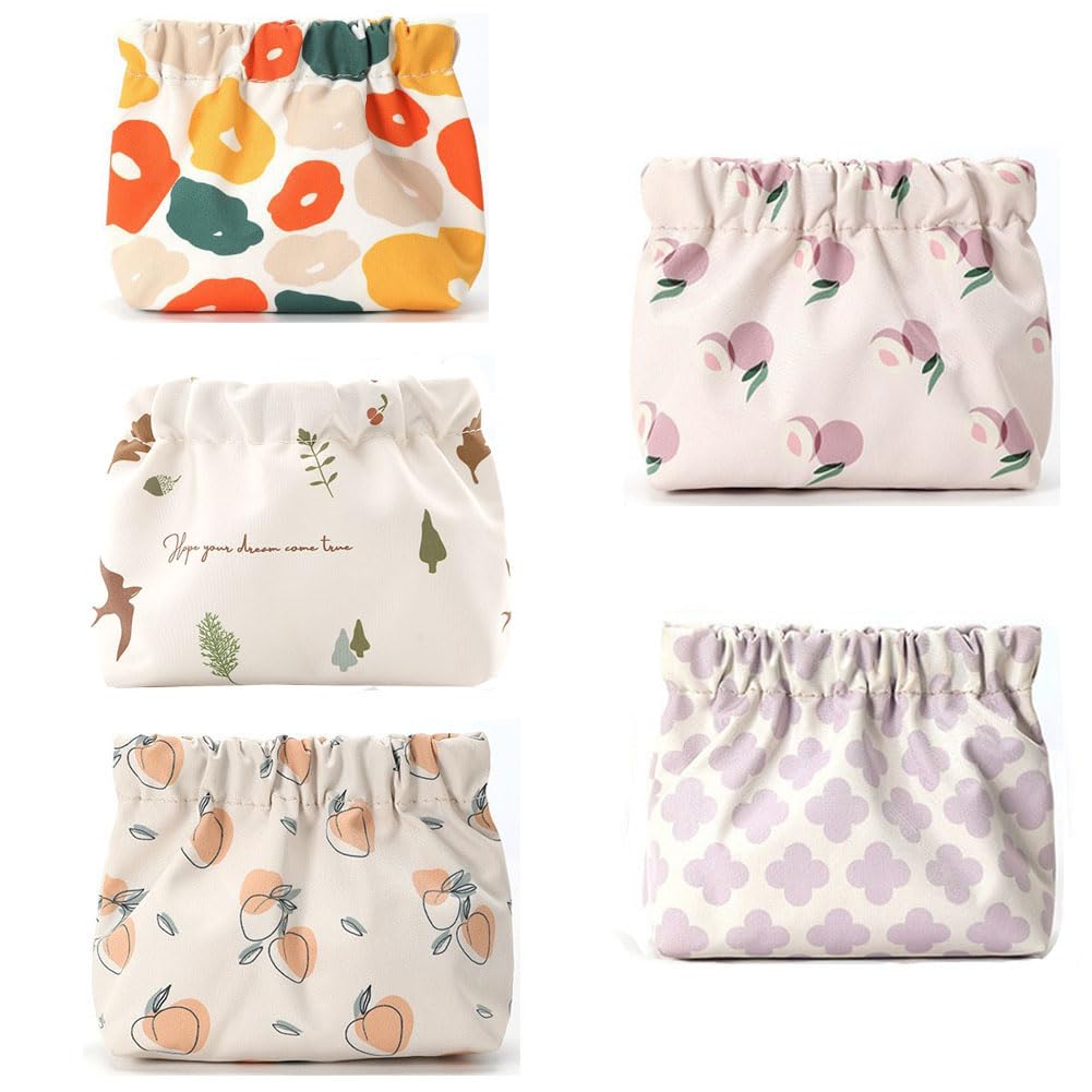 TUYOBI Pouch, Petite Gift, Set of 5, Women's, Retirement, Return, Present, Change, Mini Pouch, Stock Item, Great Gift, Thank You, Present, Christmas, Presentation, multicolor