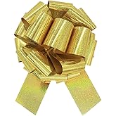 1Pcs 14 Inch Giant Large Pull Bow Big Bow,Great Gift Bows for appliances,Bikes,Table Decorations and Party Events (Metallic Gold)