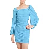 EXARUS Girls Formal Dress Teen Long Sleeve/Cami/One Shoulder Dance Tweens Party Tight Bodycon Cocktail Dresses