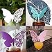 SHZONS™ 50pcs Wine Glass Cup Cards Wedding Party Table Name Place Cards Favor Decor Butterfly Laser Cut Design Table Favor Decor, Blue