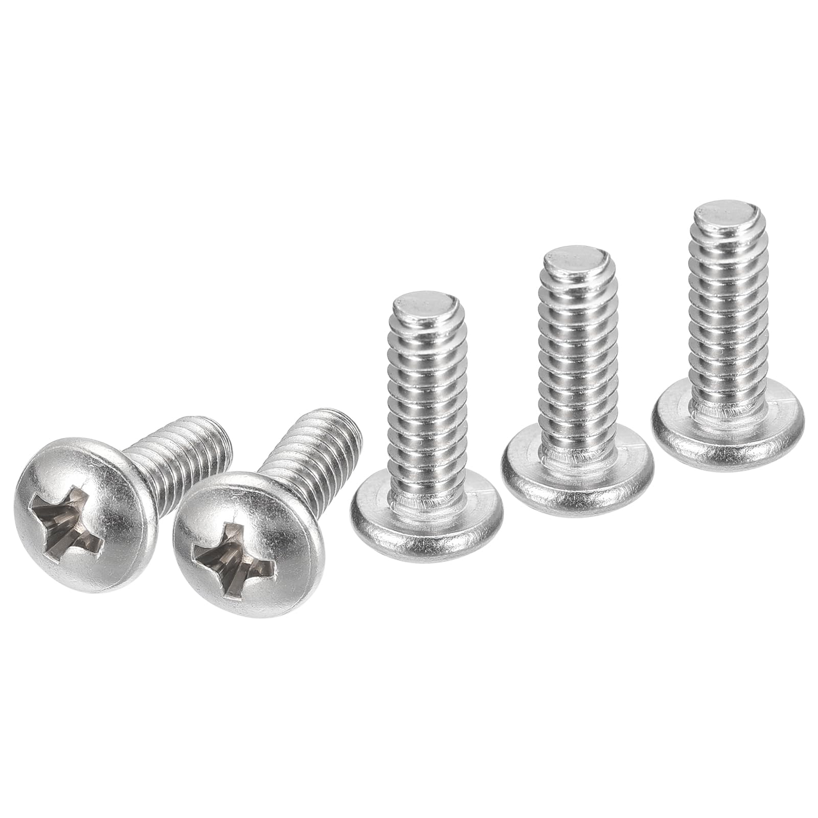 DTGN #10-24x1/2" Pan Head Machine Screws, 50Pcs 304 Stainless Steel, Phillips Drive, UNC Full Thread, Bright Finish, Screws Bolts Kit — image 1