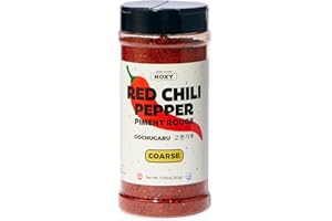HOXY Journey of Korea Red Chili Pepper 7oz - Korean Gochugaru. Red Chili Pepper Spice Seasoning for Asian Food. MSG Free, Certified HACCP. (Coarse for Kimchi)
