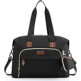 Tuwubi Diaper Bag Tote,Baby Diaper Bag with Pacifier Case Large Travel Diaper Tote Caddy for Mom and Dad Multifunction Large Baby Bag - M-Black