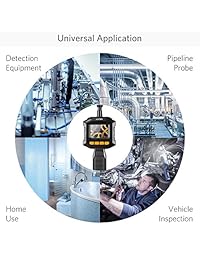 Cámara de inspección con luz, HOMIEE Digital Borescopio y endoscopio con pantalla LCD a color de 2,3 pulgadas, tubo impermeable IP67 de 3,2 pies, kit de cámara de serpiente semirrígida