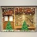 Christmas Window Clings Decal Stickers Removable Vinyl Christmas tree DIY Glass Wall Window Door Mural Decal Sticker for Showcase christmas holiday Decoration Ornaments