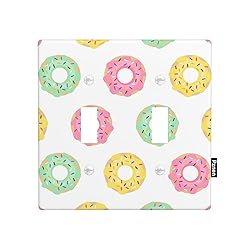 Pznen Donut 2-Gang Wall Plate Double Toggle Switch