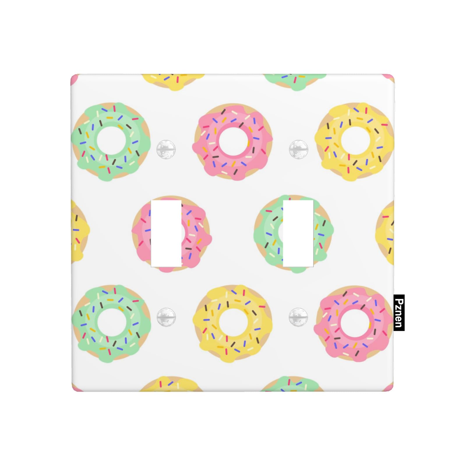 Pznen Donut 2-Gang Wall Plate Double Toggle Switch