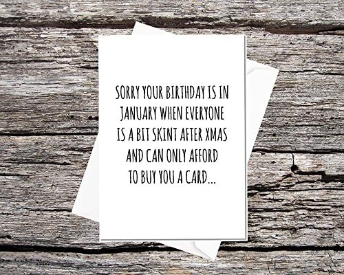Immagini Dopo Natale.Divertente Af Cards Gennaio Birthday Sorry Ognuno E Skint Dopo Natale Non Puo Permettersi A Vibrazione Bianco Biglietto Di Compleanno Amazon It Cancelleria E Prodotti Per Ufficio