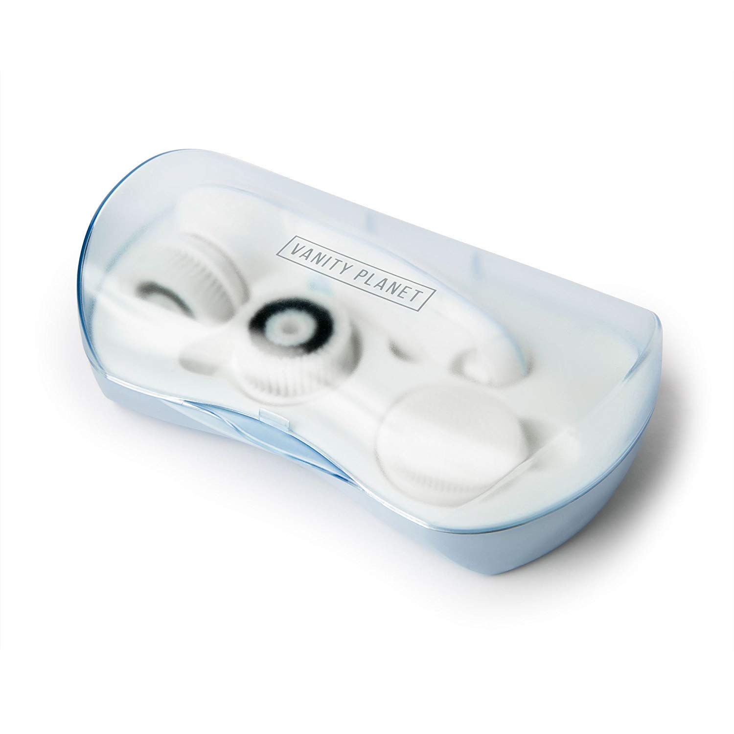 Vanity Planet Facial Cleansing Brush Ultimate Skin Spa with 3 Interchangeable Face Brushes for Cleansing, Exfoliating and Silicone Brush, Protective Case, Cordless, Water Resistant (Bombshell Blue): Beauty