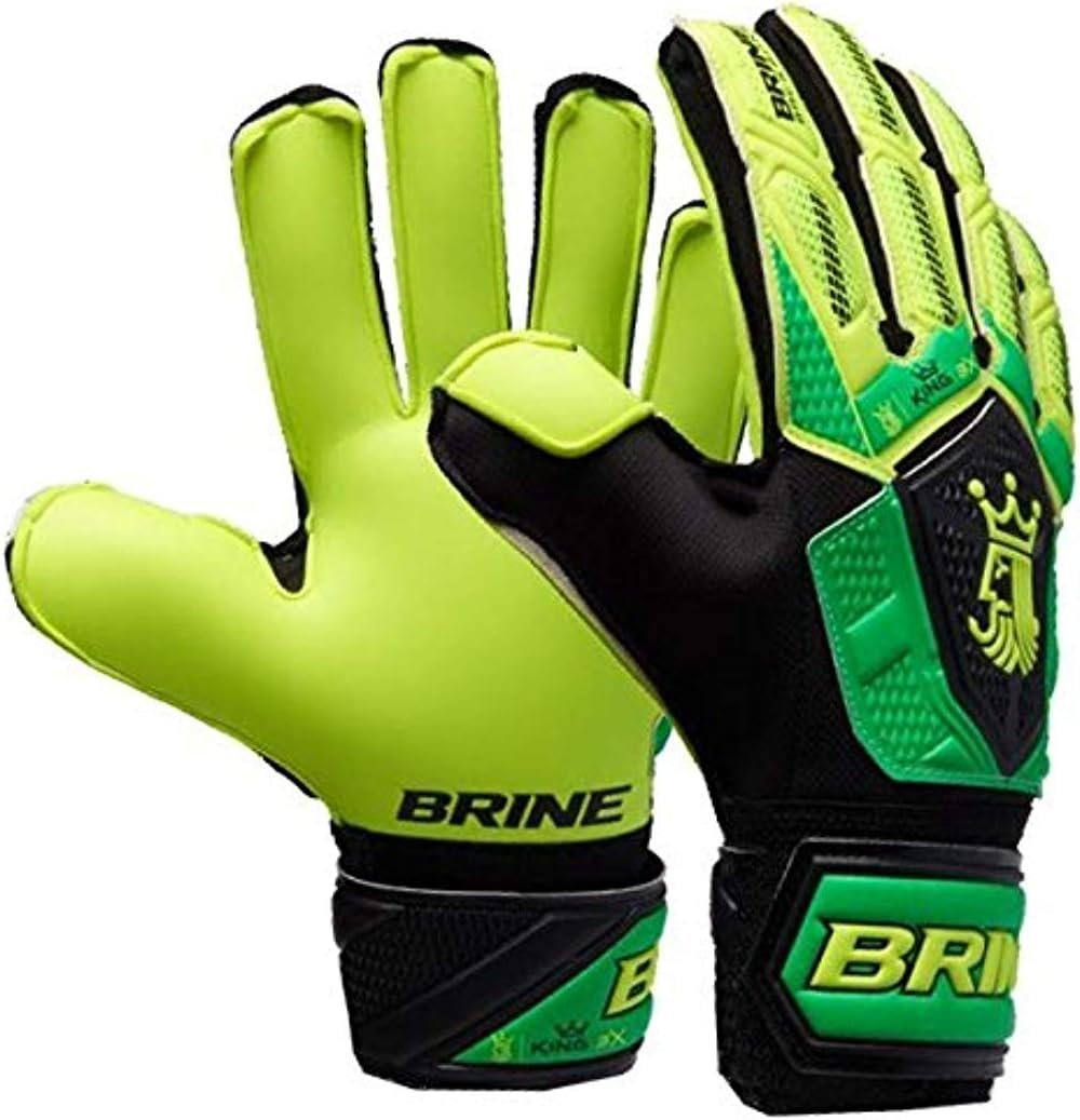Goalkeeper Gloves Brine King Match 3X Soccer Goalie Glove Finger Save Protection Spines
