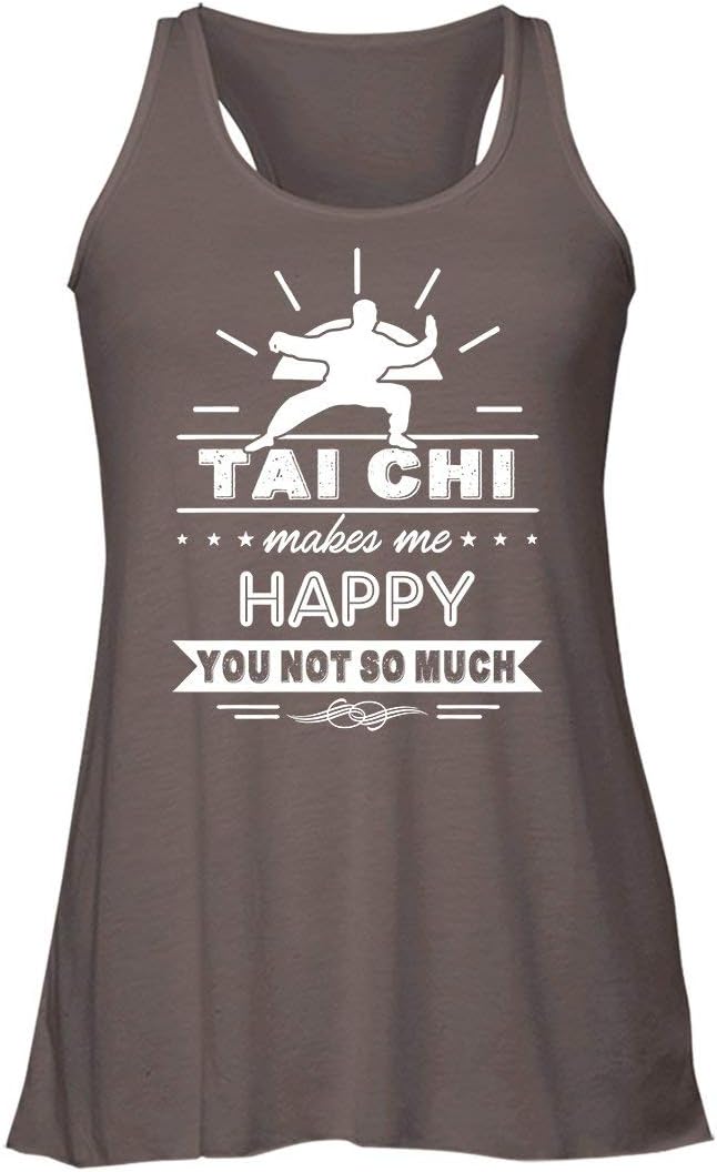 Tai Chi Makes Me Happy Sleeveless Tshirt, Racerback Tank Top