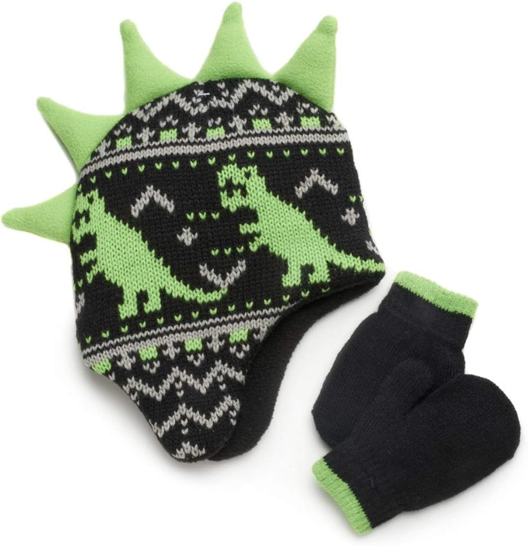 dinosaur baby mittens
