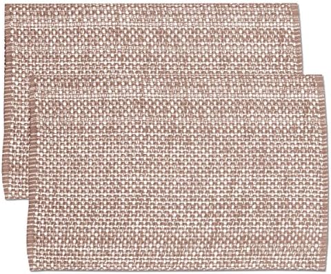 bed bath n moreTrends Collection Taupe Cotton Two-Tone Placemats (2, 4 or 6) Set of 6