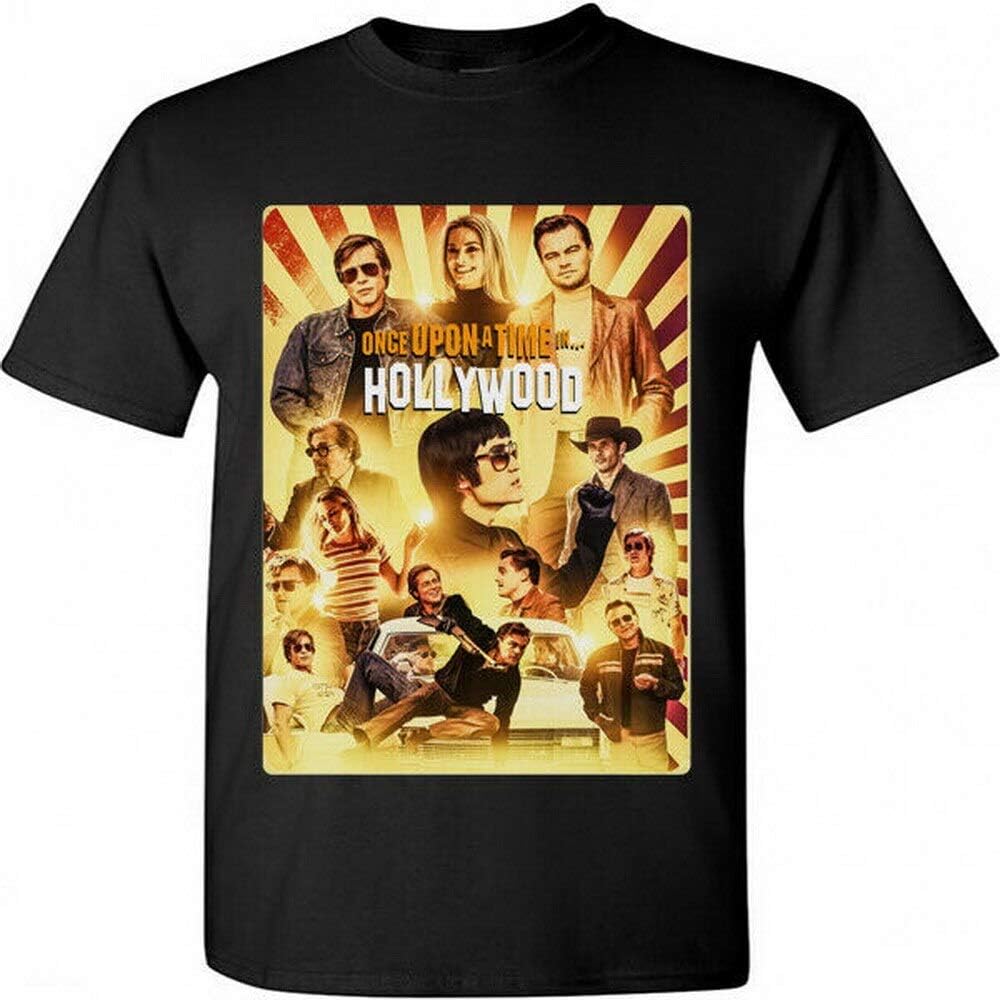 Once Upon A Time In Hollywood Retro Poster Black TShirt USA Size S M L