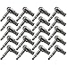 GLS Audio 1/4" Right Angle Plugs TRS Stereo Flat Low Profile Pancake Style for Speaker Cables, Patch Cables, Snakes - Male 1/4 Inch Phono 6.3mm Phone Plug Bulk - 20 Pack primary