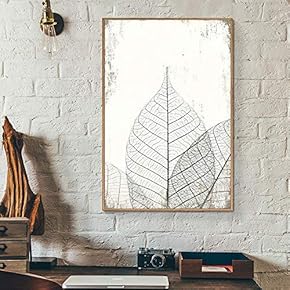 Framed Canvas Wall Art for Living Room, Bedroom Translucent Leaves II Canvas Prints for Home Decoration Ready to Hang - 16x24 inches