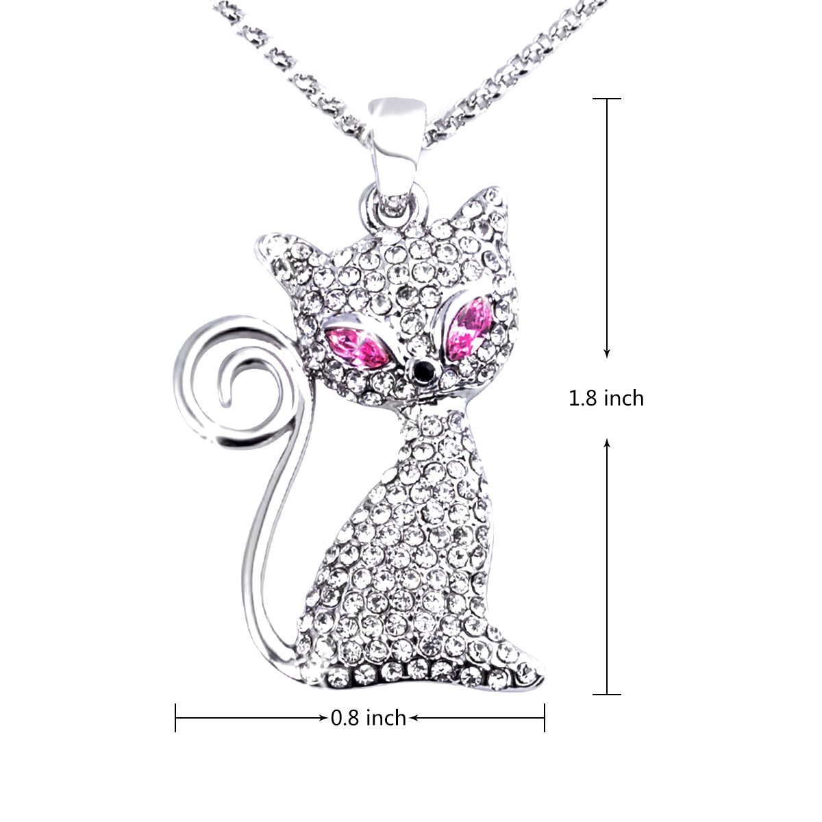 Yonteia Birthday Gift for Women Pink Kitty Necklace