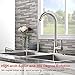 Lead-free Modern Commercial Brushed Nickel Stainless Steel Single Handle Pull Down Sprayer Spring Kitchen Sink Faucet, Pull Out Kitchen Faucets With Deck Plate