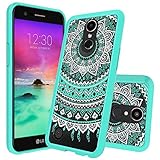 LG K20 Plus Case,LG K20V K20 V Case,LG VS501 / Harmony/ K10 2017/ Grace LTE Case Clear,AnoKe Mandala Thin Slim Protective Cell Phone Cases Cover with Screen Protector for Girls Women Kids Men CH Mint