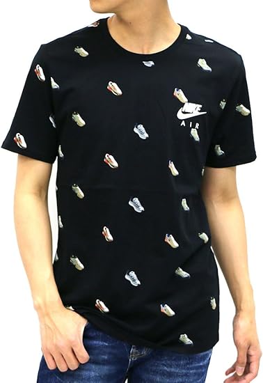 Amazon Co Jp Nike ナイキ Tシャツ 半袖 イラスト 総柄 メンズ ブラック M 服 ファッション小物