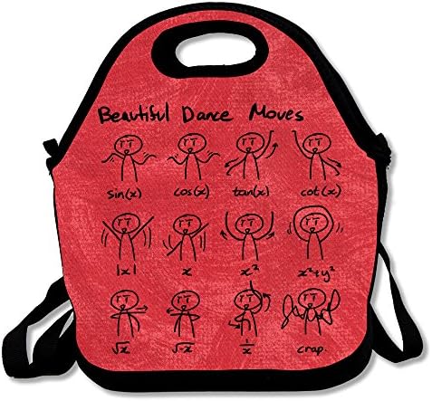Personalized Maths Mathematics Beautiful Dance Moves Fashion Lunch Tote Box Bag Black 29Ã—19Ã— 14.5cm,One Size