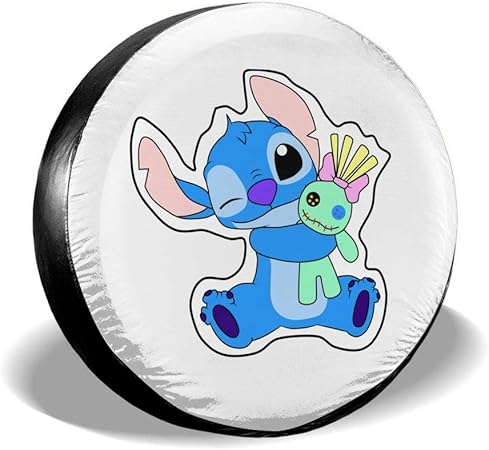 Amazon スティッチと人形の壁紙 タイヤトート タイヤカバー タイヤバッグ 持ち運び便利 防日焼け 防水 劣化対策 タイヤ収納 1枚 車 バイク 車 バイク