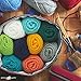 Stitch Happy Knitting Bag (Fuchsia): 7 Pocket Yarn Bag, Crochet Bag, Yarn Storage, Crochet Storage