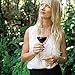 Hand Blown Crystal Wine Glasses - Bella Vino Standard Red/White Wine Glass Made from Crystal Glass, Perfect for Any Occasion, Great Gift, Set of 2, Clear (Red wine glasses)