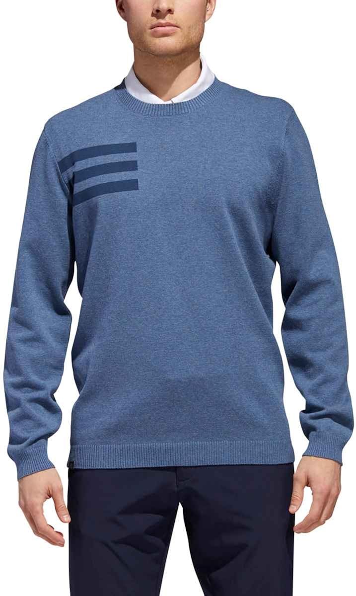 adidas Golf Men's 3Stripes Crewneck Sweater Clothing
