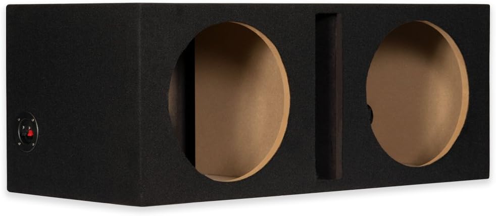 New Dual Car Black Subwoofer Box Ported Automotive Enclosure for Two 12" Woofers 12DP