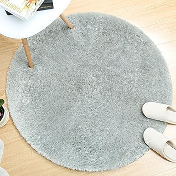 Amazon De Happygoluck1y Weiches Mikrofaser Shaggy Teppich Rund