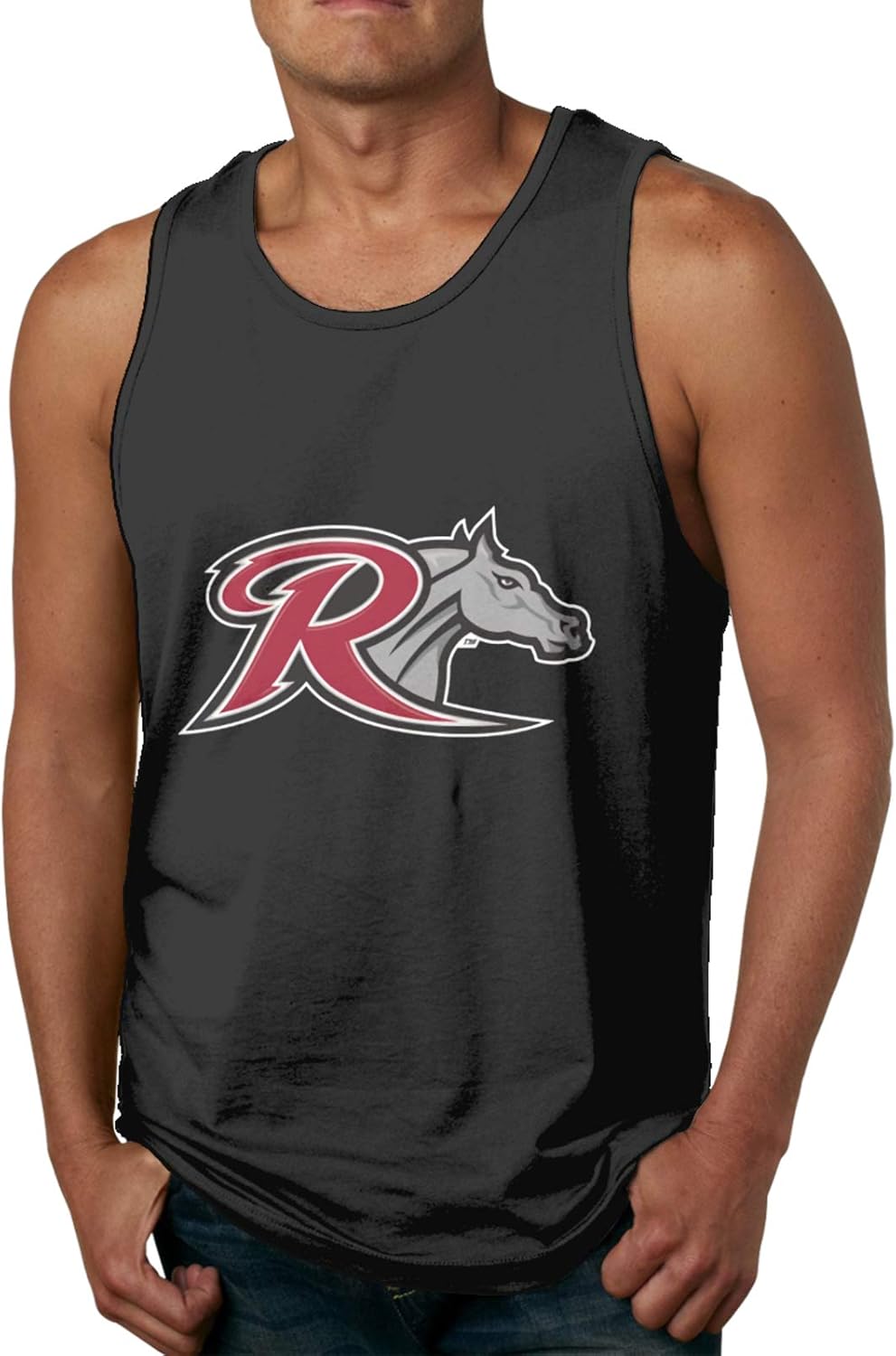Rider University Logo Vest/Fitness Vest Running Vest Sports Vest Sleeveless Vest Black Amazon