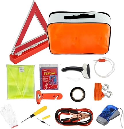 Amazon Mocent 車 防災グッズ 救急セット 緊急セット 自動車安全緊急対応セット 常用道具 豪華なセット 緊急対応セット 車 バイク