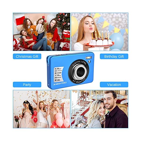 LongOu Digitalkamera 1080P Full HD 30 Megapixel Fotoapparat Digitalkamera 2,7-Zoll-LCD Kompaktkamera Fotokamera mit 8… – Bild 8