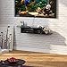 Tribesigns 2 Tier Modern Wall Mount Floating Shelf TV Console 43.3x9.4x7 inch for Cable Boxes/Routers/Remotes/DVD Players/Game Consoles (Black-1)