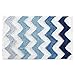 iDesign Microfiber Chevron Bathroom Shower Accent Rug - 34